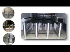 304 Stainless Automated Gate Systems Glass Turnstile Doors with Ticket Turnstiles